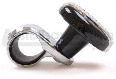 Steering wheel knob with the motif "Truck" in Black plastic/metal