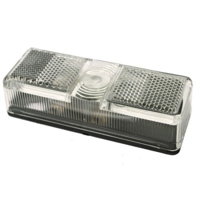 Rectangular position lamp with built-in reflector