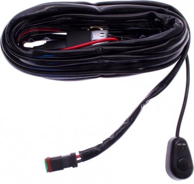 Relay cable with on/off button and with DT contact 12 V