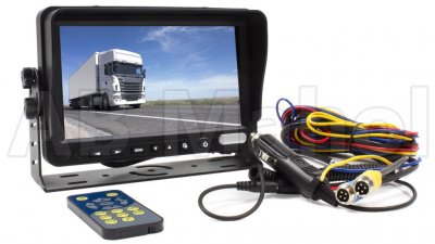 Rear view camera system 7" monitor incl. 1 standard camera &amp; 1 side camera