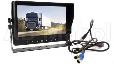 9 inch monitor for connection of up to 4 cameras (splitscreen).