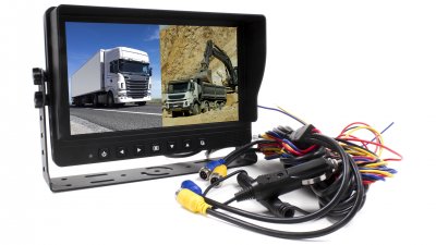 Rear view camera system splitscreen 9 inch with 3 standard cameras