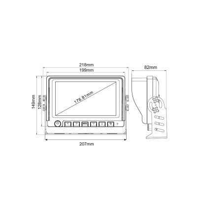 Rear view camera system with 7” monitor and visor camera