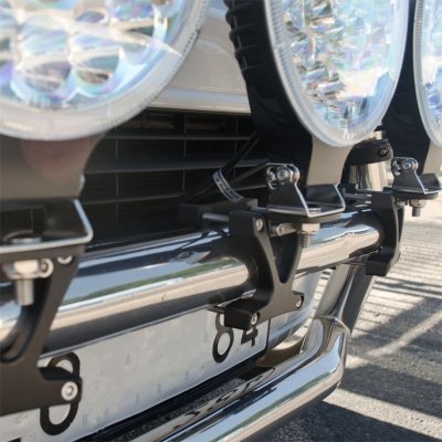 Pipe bracket for LED ramps and work lights