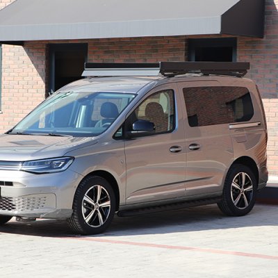 Aluminum "Rough" side bars for Volkswagen Caddy from 2021-