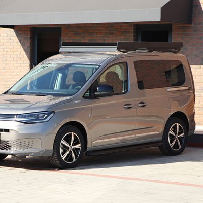 Aluminum side bars (Black) for Volkswagen Caddy from 2021-
