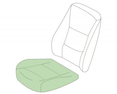 Example image: Seat cushion for the driver's seat Fiat Doblo 2010-2022