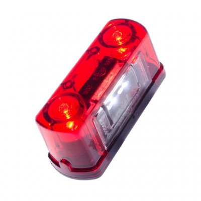 Sign lighting with 4xLED, sign lighting combined with position light in red