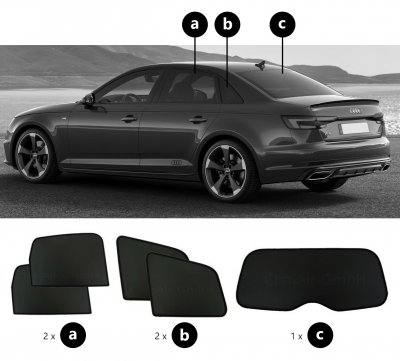 Sun visors Audi A4 Sedan from 2016 onwards