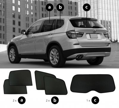 Sun visor for BMW X3 from 2010-2017