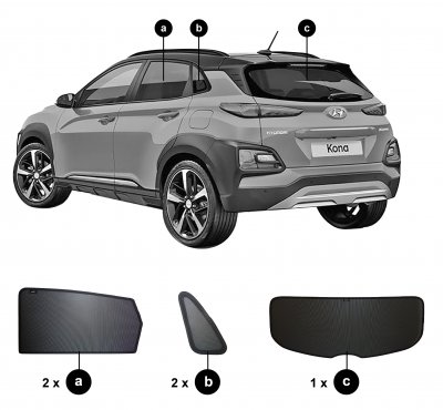 Sun visors Hyundai KONA from 2018-2023