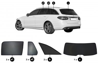 Sun visors Mercedes C-Class from 2015-2021