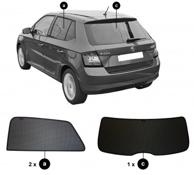Sun visors Skoda Fabia hatchback from 2015-2021