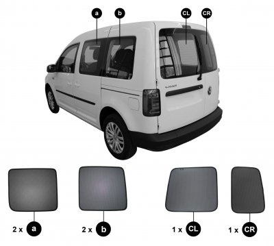 Sun visors Volkswagen Caddy from 2016-2020