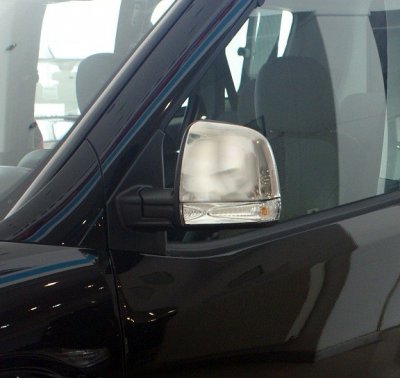 Stainless steel mirror covers for Fiat Dobló from 2010-2014