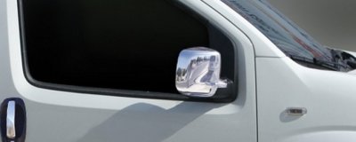 Mirror covers in chromed ABS plastic for Peugeot Bipper 2008-