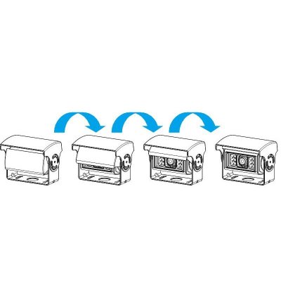 Rear view camera system splitscreen 7 inch 2 visor cameras
