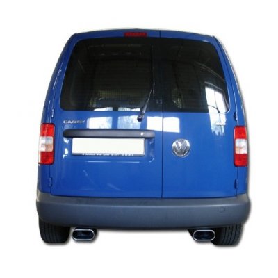 Sports exhaust system Twinpipes 160x80 mm for VW Caddy from 2004-