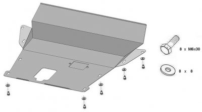 Skid plate engine Dacia Duster from 2010-2017