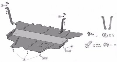 Skid plate Skoda Octavia from 2013-2020