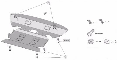 Skid plate Mercedes GLC from 2016-2023