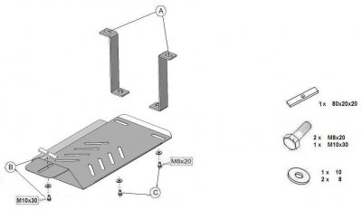 Skid plate differential Dacia Duster from model year 2018-2024