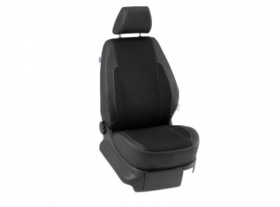 Heavy duty seat cover (vinyl & fabric) for the driver's seat of Volkswagen Transporter T6/T6.1 from 2016-