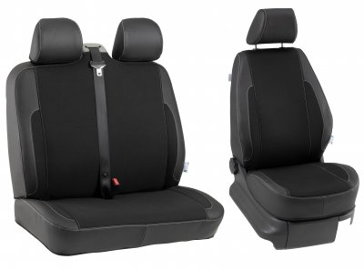 Heavy duty seat cover (vinyl & fabric) for the rear seat of MAN TGE 2017-
