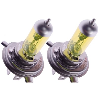 Headlamp bulb 12 V Yellow White H4