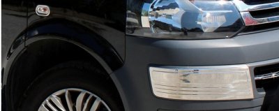 Stainless Steel Bumper Corners for Volkswagen Transporter T5 2010-2015