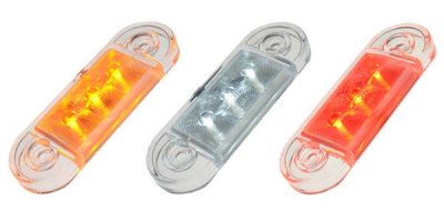 Super slim position light with 3xLED 12V/24V E-marked