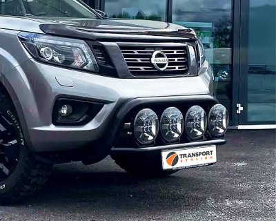 Black low bull bar Nissan Navara from 2016-