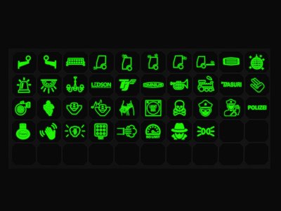 Symbol sheet for LEDSON Commander - 38 extra symbols