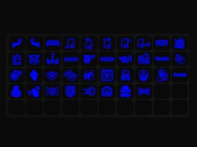 Symbol sheet for LEDSON Commander - 38 extra symbols
