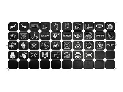 Symbol sheet for LEDSON Commander - 38 extra symbols
