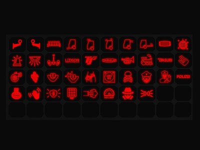 Symbol sheet for LEDSON Commander - 38 extra symbols