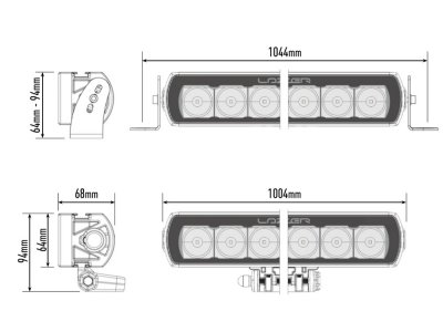 Lazer LED Ramp T24 Evolution - 1004 mm - 24816 lumen