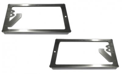 Cover frame V8 in stainless steel for original extra light for Scania 4 & R series