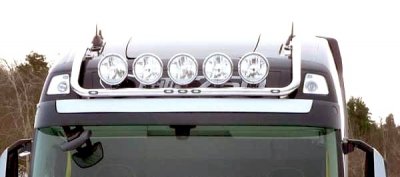 Stainless steel roof arch with LED lighting for Volvo FH Version 4