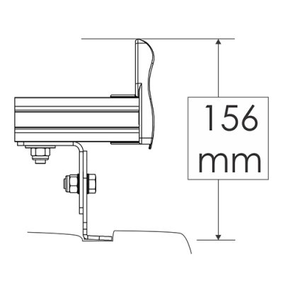 Aluminum roof platform for Volkswagen Caddy from 2021-