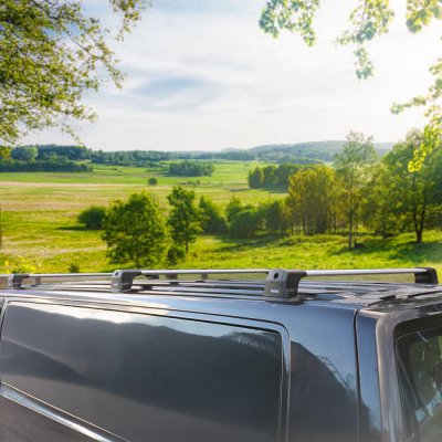 Roof racks Ford Transit Custom from 2023 onwards | Silver | 3 pcs