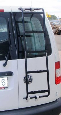 Roof ladder for universal mounting on e.g. tailgate/back doors