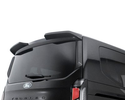 Roof spoiler for barn doors or tailgate -  Black PUR-IHS-plastic