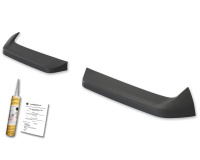 Roof spoiler for barn doors or tailgate -  Black PUR-IHS-plastic