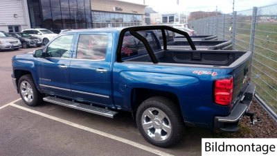 Black Stainless Steel Roof Rack for Chevrolet Silverado 2015-
