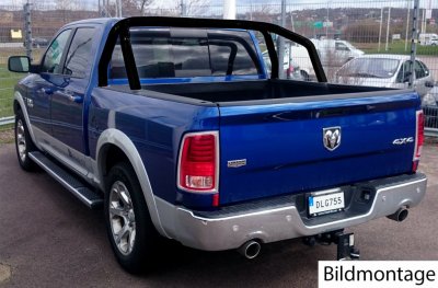 Black Stainless Steel Tare Bar/Flak Bar for Dodge Ram 1500 2010-