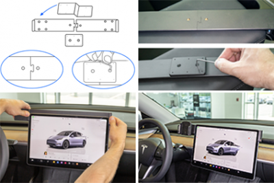 Assembly mobile holder Tesla Model 3 from 2017-2024