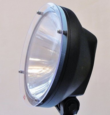 Transparent stone bulkhead cover with screw mount for Bosch Rallye 225 "Highlight"