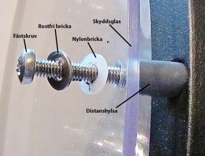 Transparent stone bulkhead cover with screw mount for Bosch Rallye 225 "Highlight"