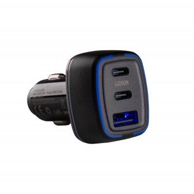 USB-fast charger cigarette plug (3 ports) | 12-24V/78W